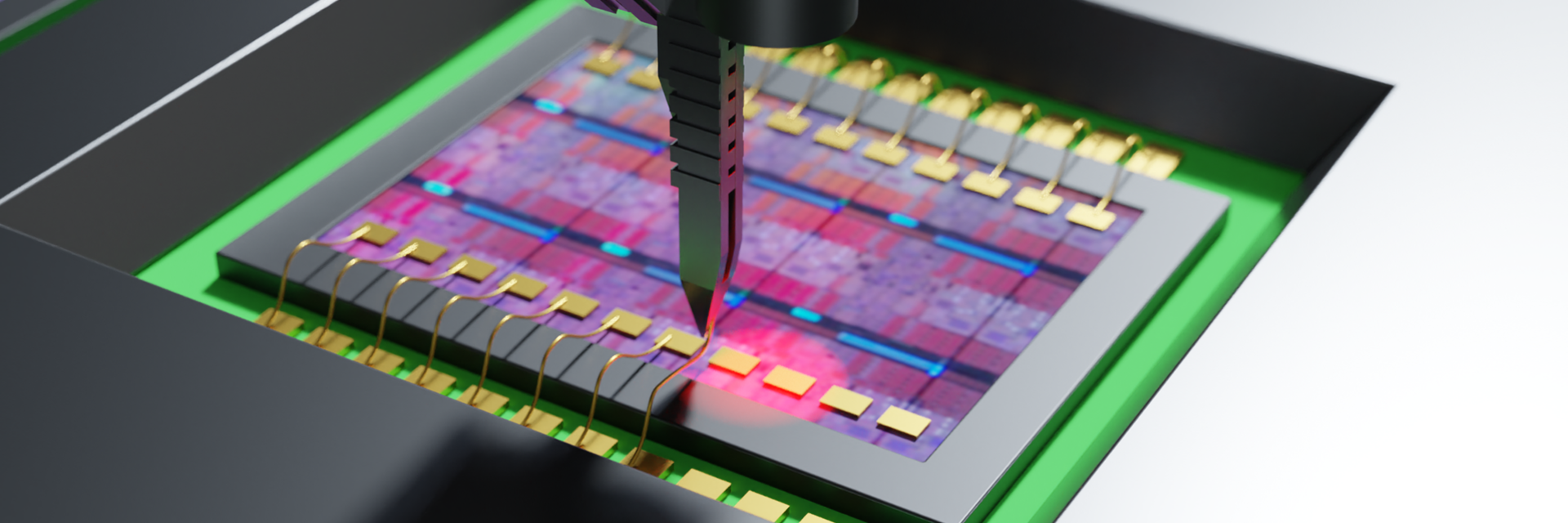 Werkzeug arbeitet auf sehr kleinen elektronischen Strukturen